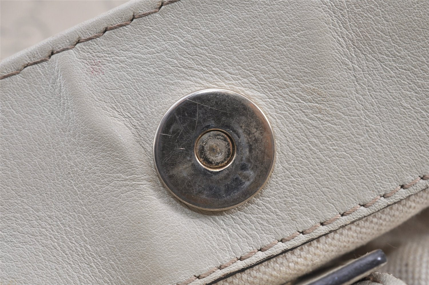 Authentic GUCCI Guccissima Mayfair Hand Tote Bag GG Leather 257061 White 2081K