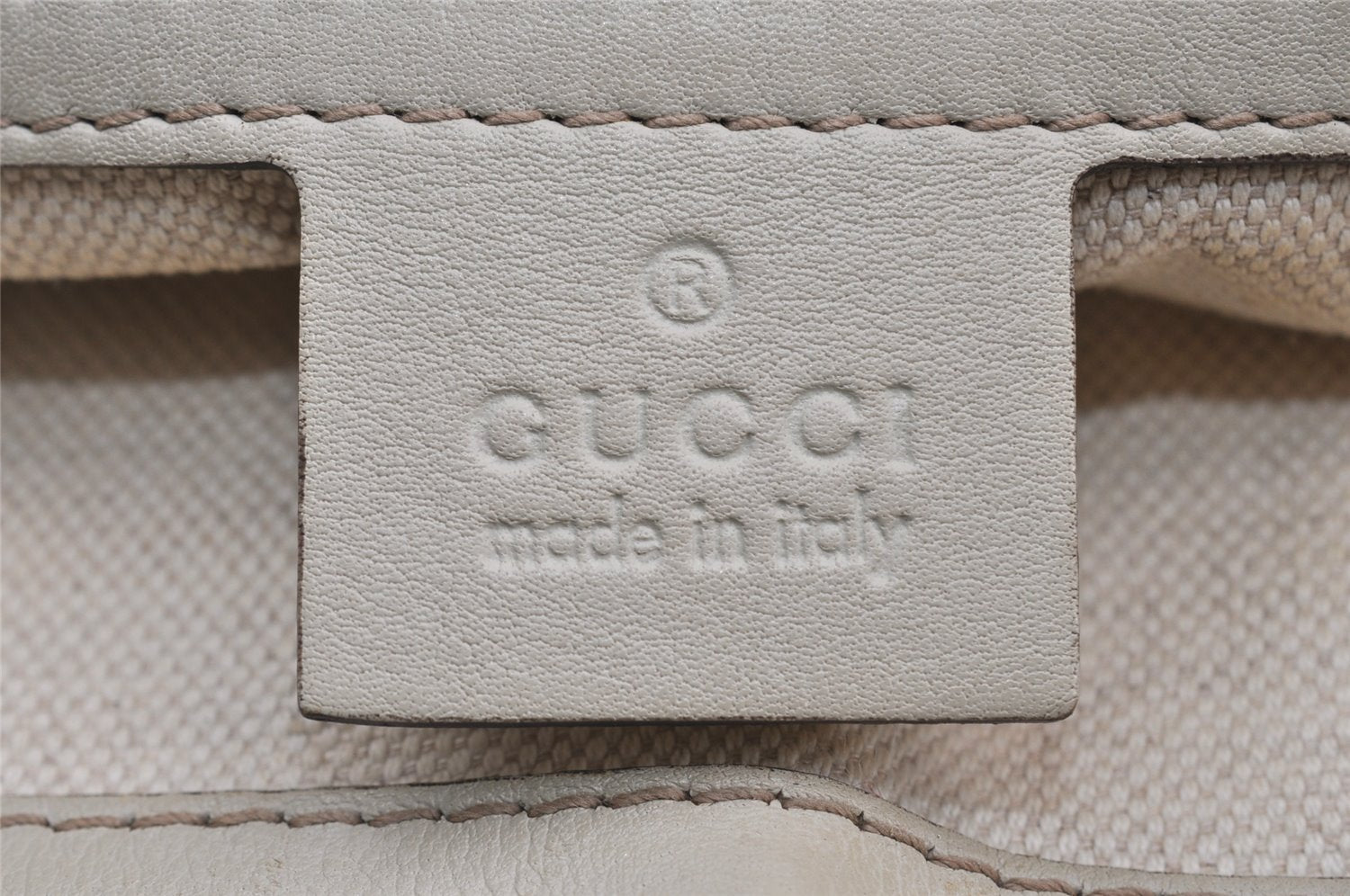 Authentic GUCCI Guccissima Mayfair Hand Tote Bag GG Leather 257061 White 2081K