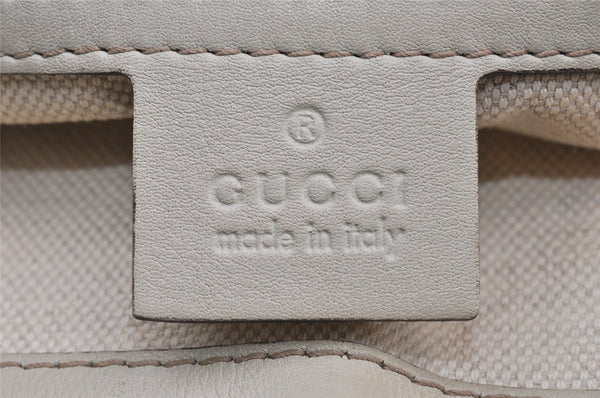 Authentic GUCCI Guccissima Mayfair Hand Tote Bag GG Leather 257061 White 2081K