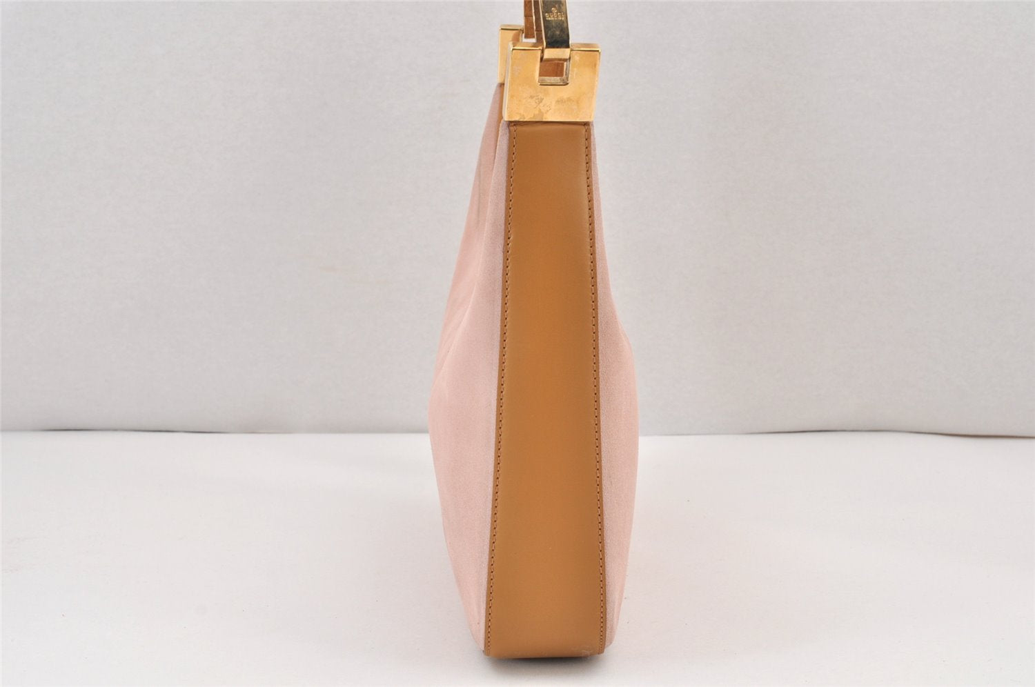 Authentic GUCCI Vintage Shoulder Hand Bag Purse Suede Leather 0013812 Pink 2082K