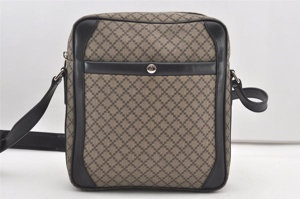 Authentic GUCCI Diamante Shoulder Cross Body Bag PVC Leather 268159 Brown 2083J