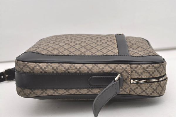 Authentic GUCCI Diamante Shoulder Cross Body Bag PVC Leather 268159 Brown 2083J