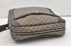 Authentic GUCCI Diamante Shoulder Cross Body Bag PVC Leather 268159 Brown 2083J