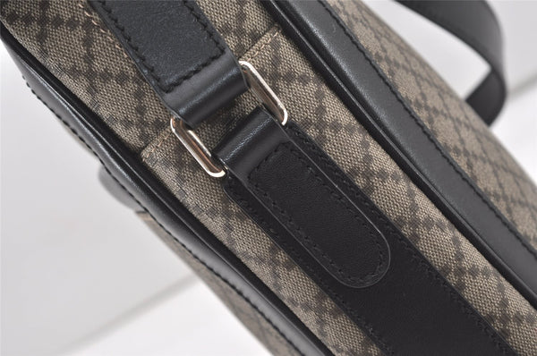 Authentic GUCCI Diamante Shoulder Cross Body Bag PVC Leather 268159 Brown 2083J