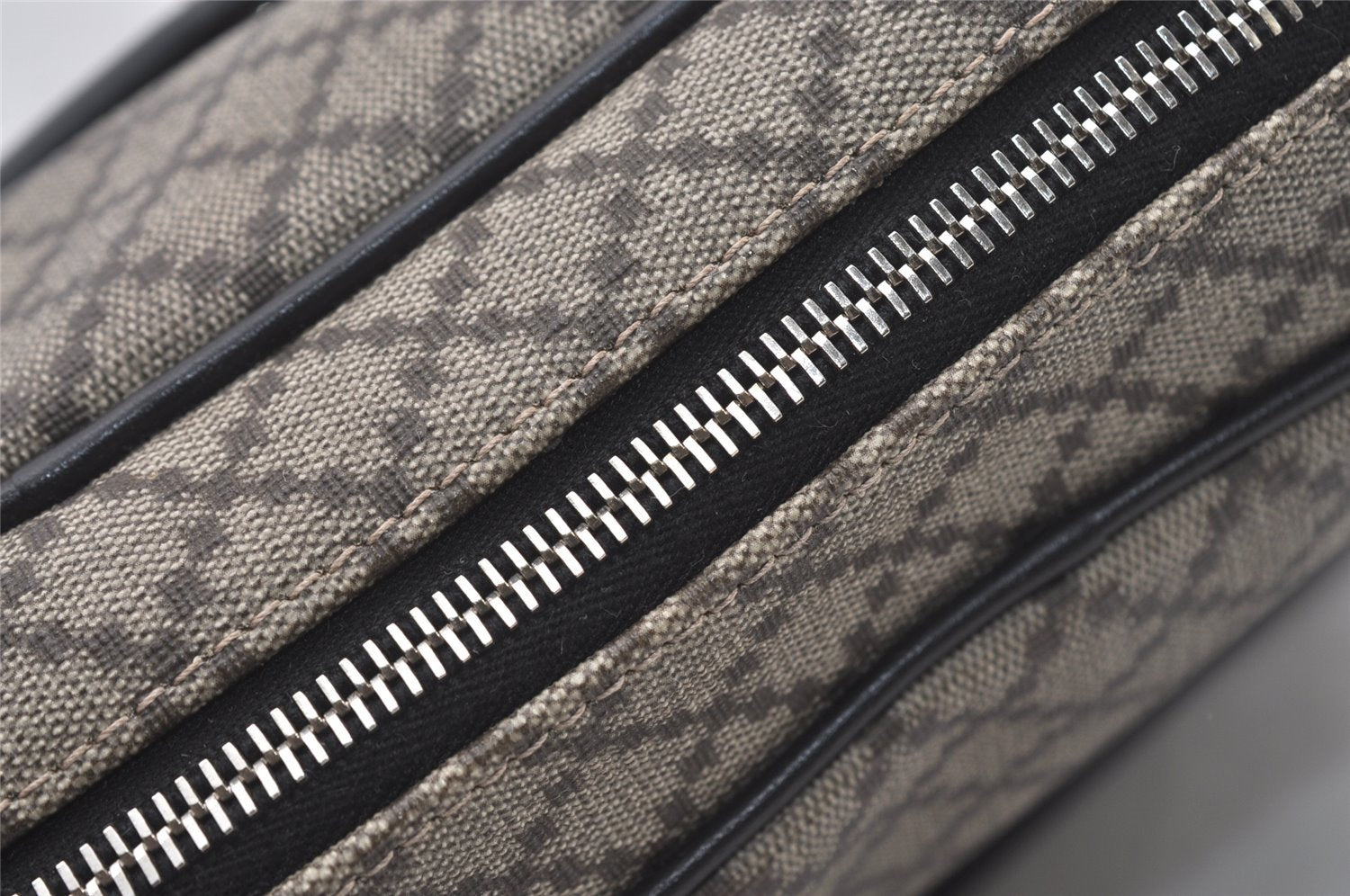 Authentic GUCCI Diamante Shoulder Cross Body Bag PVC Leather 268159 Brown 2083J