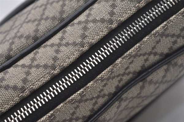 Authentic GUCCI Diamante Shoulder Cross Body Bag PVC Leather 268159 Brown 2083J