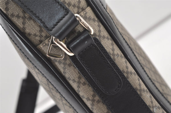 Authentic GUCCI Diamante Shoulder Cross Body Bag PVC Leather 268159 Brown 2083J