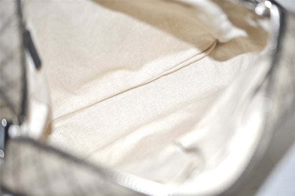 Authentic GUCCI Diamante Shoulder Cross Body Bag PVC Leather 268159 Brown 2083J