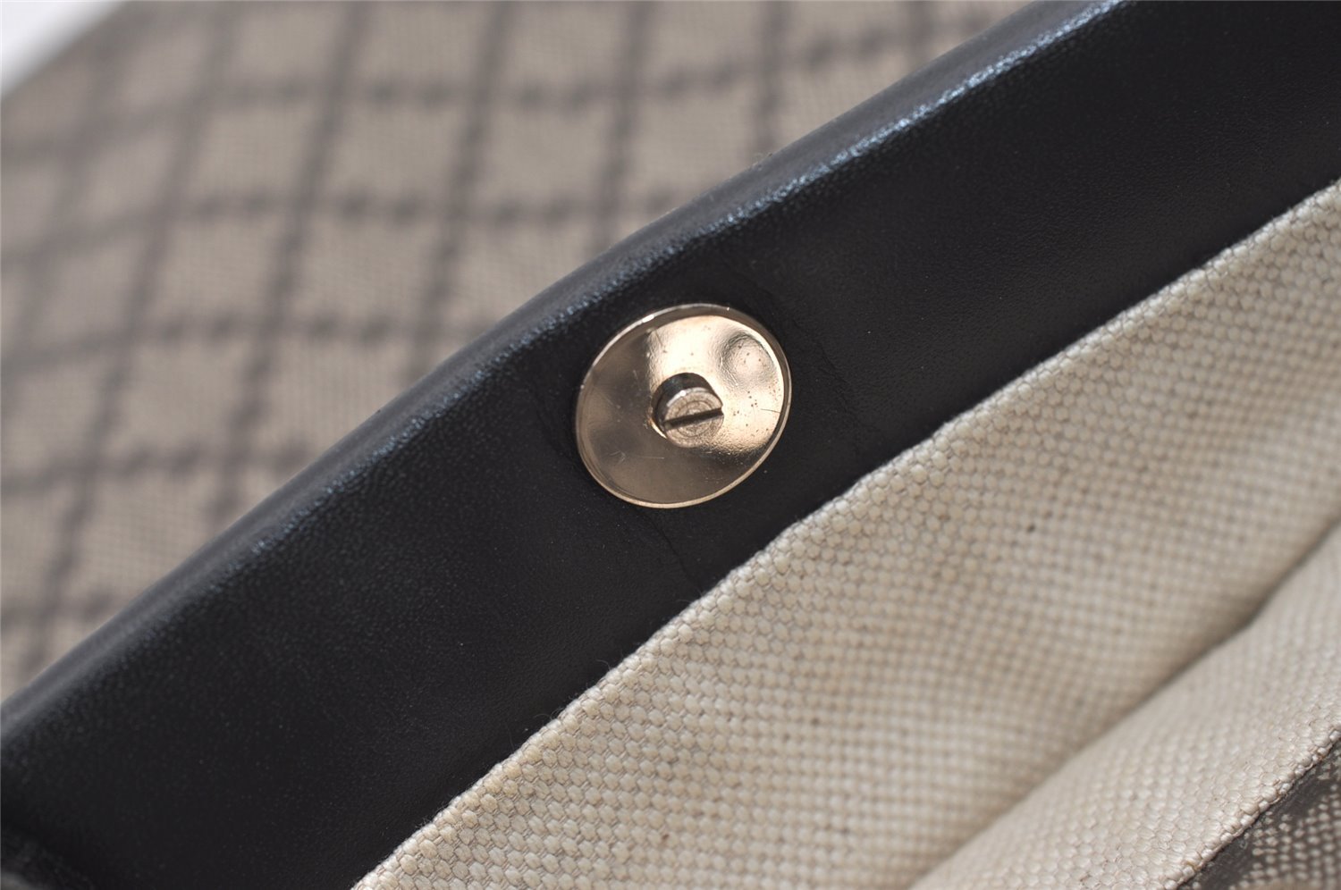 Authentic GUCCI Diamante Shoulder Cross Body Bag PVC Leather 268159 Brown 2083J