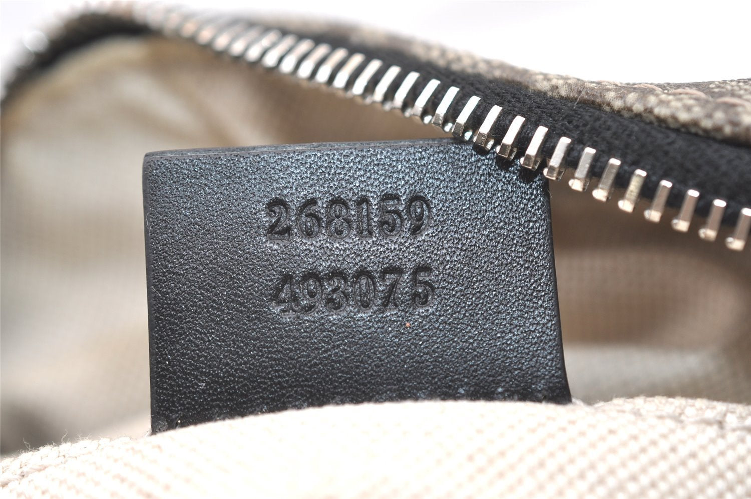 Authentic GUCCI Diamante Shoulder Cross Body Bag PVC Leather 268159 Brown 2083J