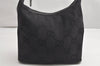 Authentic GUCCI Shoulder Hand Bag Purse GG Canvas Leather 0013814 Black 2083K