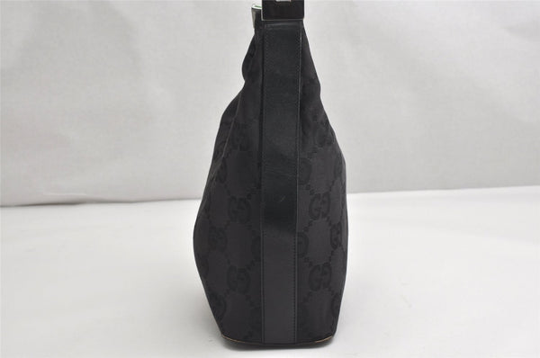 Authentic GUCCI Shoulder Hand Bag Purse GG Canvas Leather 0013814 Black 2083K