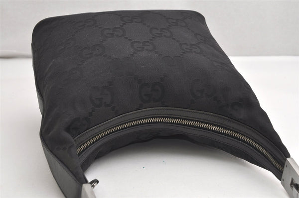 Authentic GUCCI Shoulder Hand Bag Purse GG Canvas Leather 0013814 Black 2083K