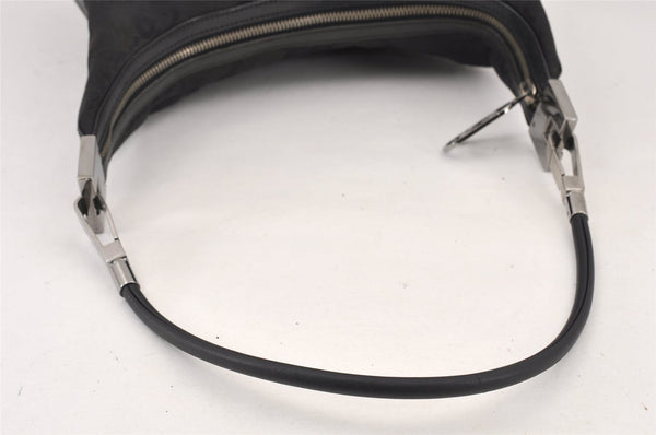 Authentic GUCCI Shoulder Hand Bag Purse GG Canvas Leather 0013814 Black 2083K