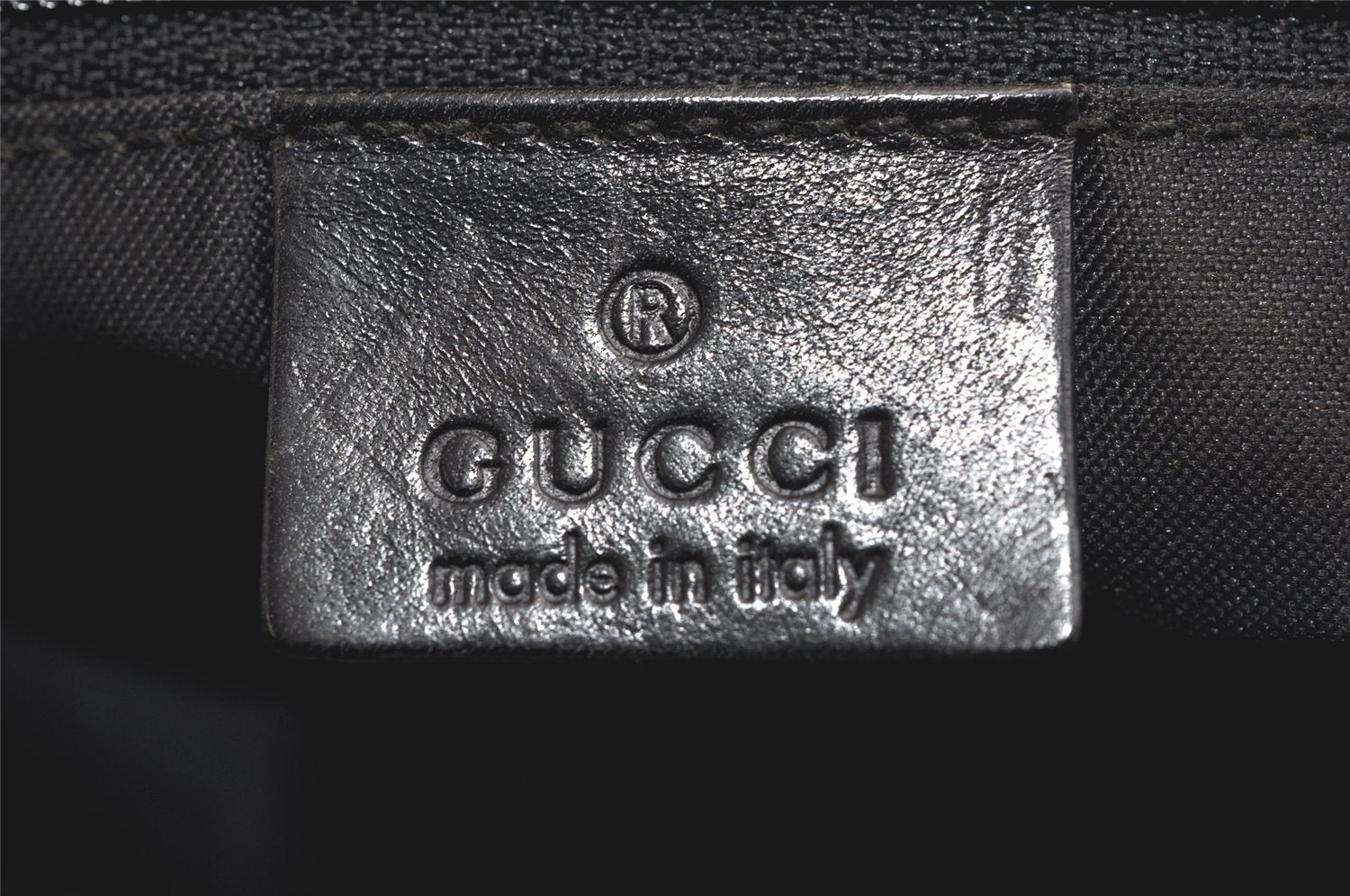 Authentic GUCCI Shoulder Hand Bag Purse GG Canvas Leather 0013814 Black 2083K
