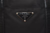 Authentic PRADA Nylon Tessuto Leather 2Way Shoulder Hand Bag Purse Black 2084J