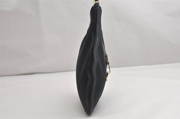 Authentic GUCCI Shoulder Hand Bag Purse Canvas Leather 0014129 Black 2084K