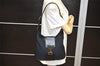 Authentic GUCCI Shoulder Hand Bag Purse Canvas Leather 0014129 Black 2084K