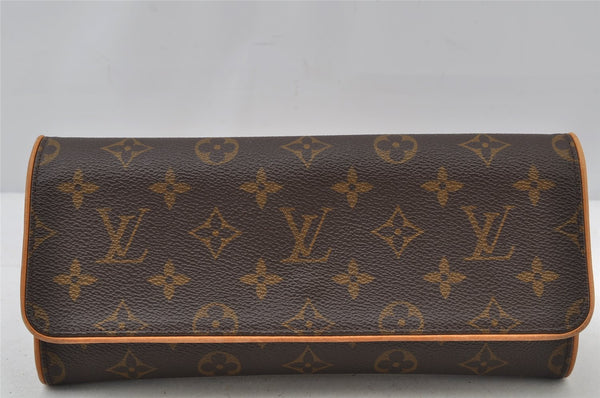 Authentic Louis Vuitton Monogram Pochette Twin GM Shoulder Bag M51852 LV 2085J
