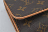 Authentic Louis Vuitton Monogram Pochette Twin GM Shoulder Bag M51852 LV 2085J