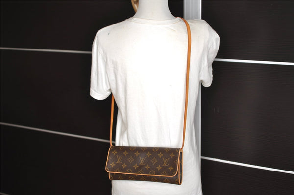 Authentic Louis Vuitton Monogram Pochette Twin GM Shoulder Bag M51852 LV 2085J