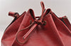 Authentic Louis Vuitton Epi Petit Noe Shoulder Drawstring Bag M44107 Red 2086I