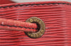 Authentic Louis Vuitton Epi Petit Noe Shoulder Drawstring Bag M44107 Red 2086I
