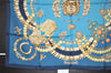 Authentic HERMES Carre 90 Scarf "KOSMIMA" Silk Navy Blue 2088J