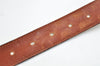 Authentic CHANEL Vintage Calf Skin Belt CC Logo 23.6-27.6" Brown 2088K