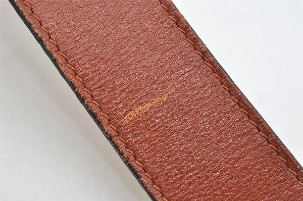 Authentic CHANEL Vintage Calf Skin Belt CC Logo 23.6-27.6" Brown 2088K