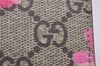 Authentic GUCCI GG Blooms Clutch Bag Pouch GG PVC Leather 410079 Brown 2089J