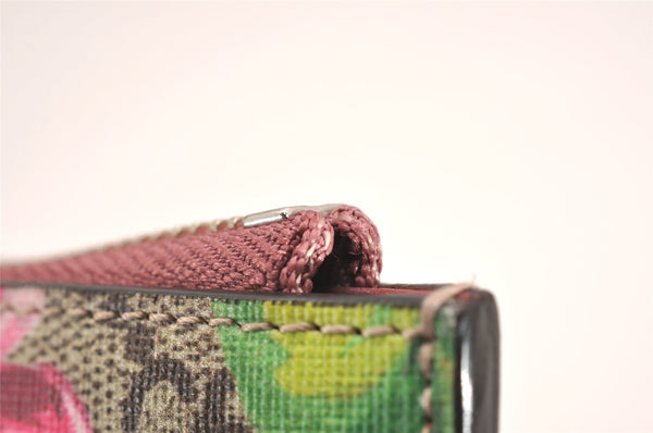Authentic GUCCI GG Blooms Clutch Bag Pouch GG PVC Leather 410079 Brown 2089J