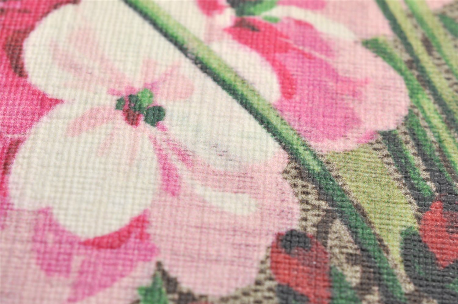 Authentic GUCCI GG Blooms Clutch Bag Pouch GG PVC Leather 410079 Brown 2089J