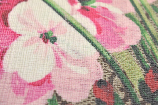 Authentic GUCCI GG Blooms Clutch Bag Pouch GG PVC Leather 410079 Brown 2089J