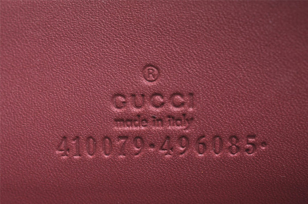 Authentic GUCCI GG Blooms Clutch Bag Pouch GG PVC Leather 410079 Brown 2089J