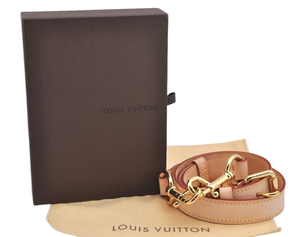 Authentic Louis Vuitton Leather Shoulder Strap Beige 35.6-39.4" LV Box 2090K