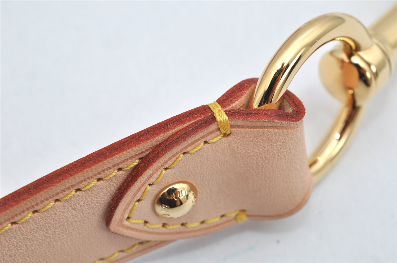 Authentic Louis Vuitton Leather Shoulder Strap Beige 35.6-39.4