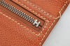 Authentic HERMES Bearn Classic Leather Long Wallet Purse Brown 2091K