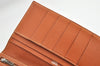 Authentic HERMES Bearn Classic Leather Long Wallet Purse Brown 2091K