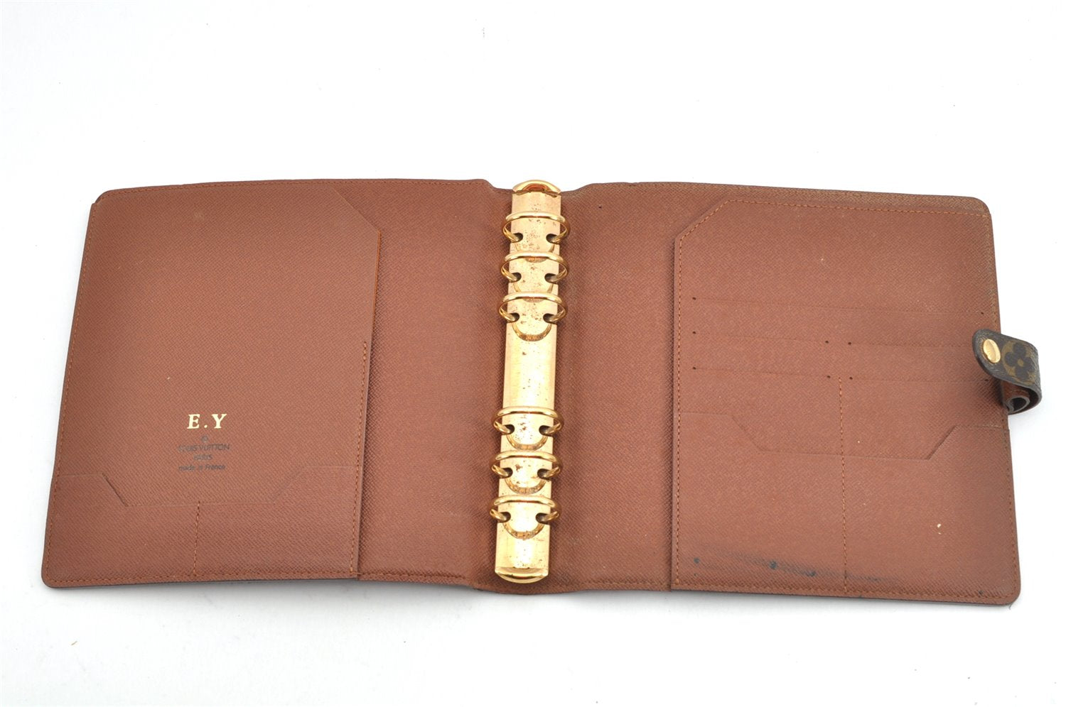 Auth Louis Vuitton Monogram Agenda Scrap Book Day Planner Cover R20955 LV 2092K