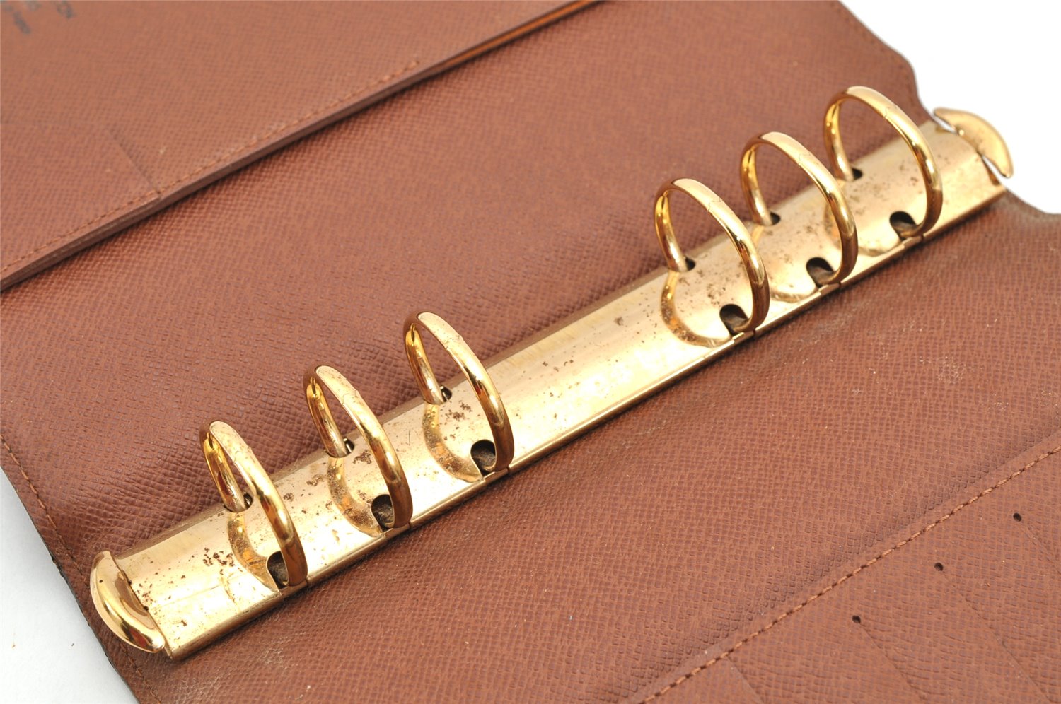 Auth Louis Vuitton Monogram Agenda Scrap Book Day Planner Cover R20955 LV 2092K