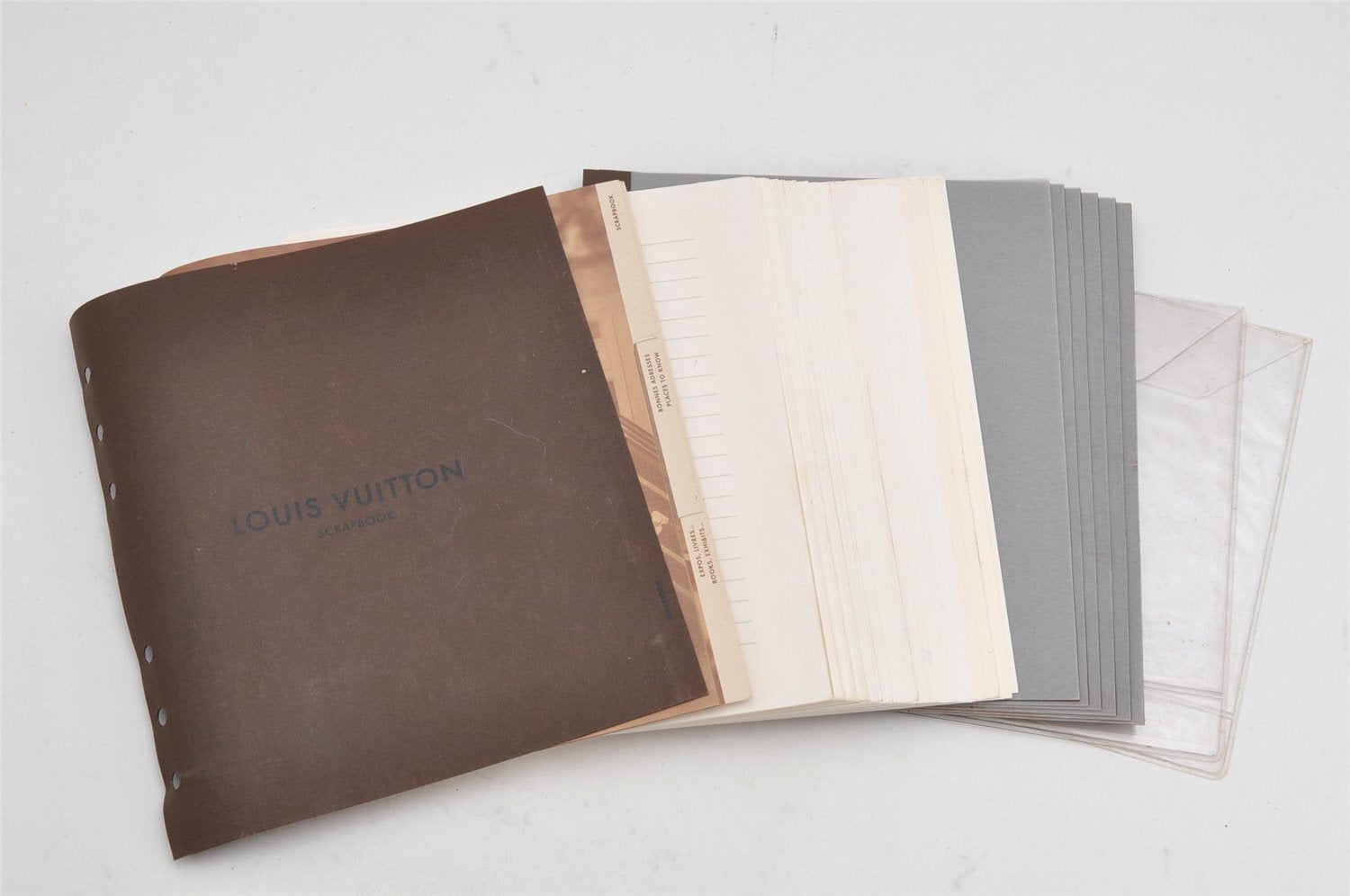 Auth Louis Vuitton Monogram Agenda Scrap Book Day Planner Cover R20955 LV 2092K