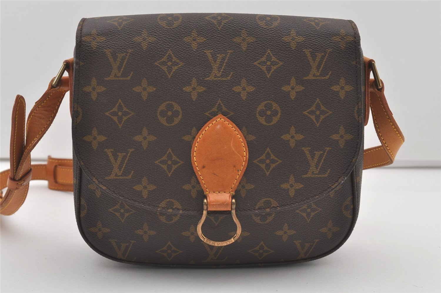 Authentic Louis Vuitton Monogram Saint Cloud GM M51242 Shoulder Cross Bag 2093J