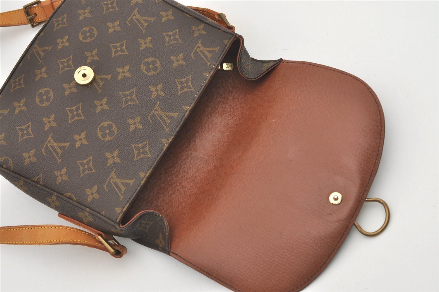 Authentic Louis Vuitton Monogram Saint Cloud GM M51242 Shoulder Cross Bag 2093J