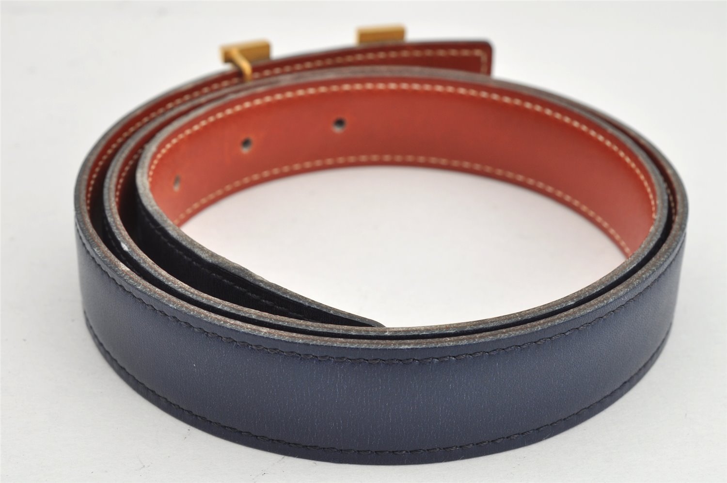 Authentic HERMES Mini Constance Leather Belt Size 75cm 29.5