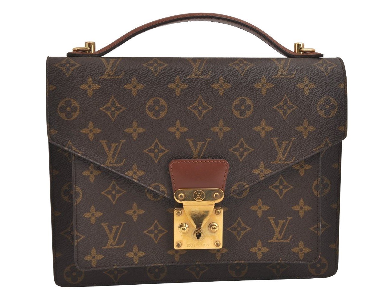 Authentic Louis Vuitton Monogram Monceau 2Way Shoulder Hand Bag M51185 LV 2094J