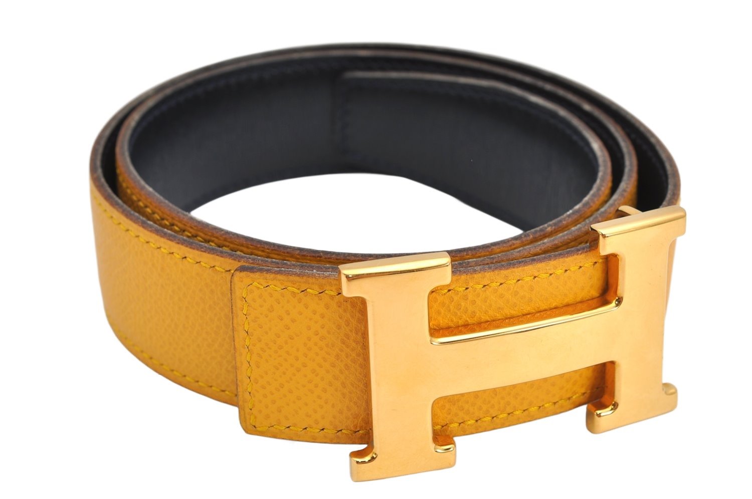 Authentic HERMES Constance Leather Belt Size 66cm 26