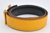 Authentic HERMES Constance Leather Belt Size 66cm 26" Yellow Navy 2094K