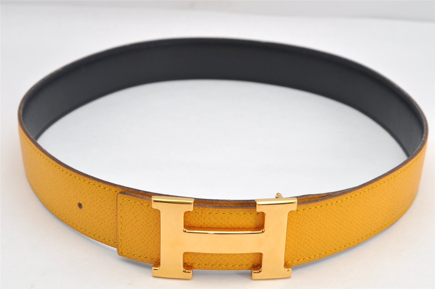 Authentic HERMES Constance Leather Belt Size 66cm 26