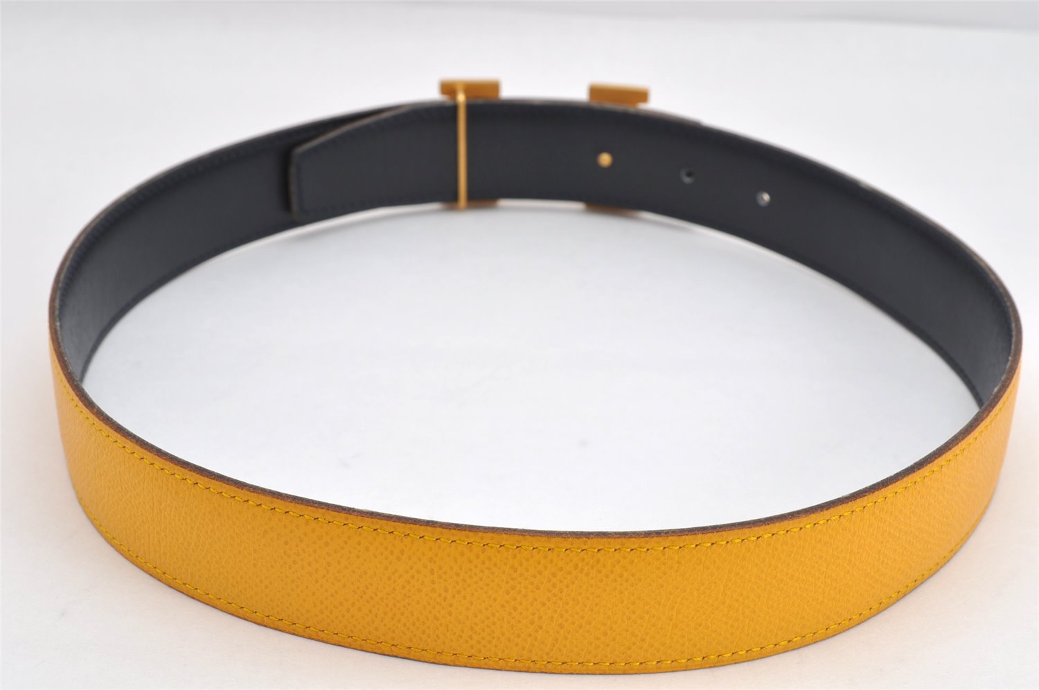 Authentic HERMES Constance Leather Belt Size 66cm 26